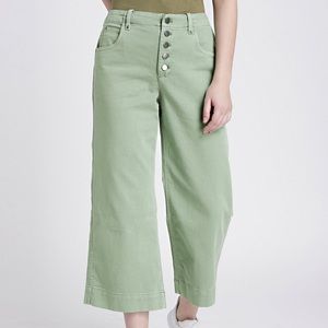 Gap Women’s Green High-Rise Crop Wide Leg Pants